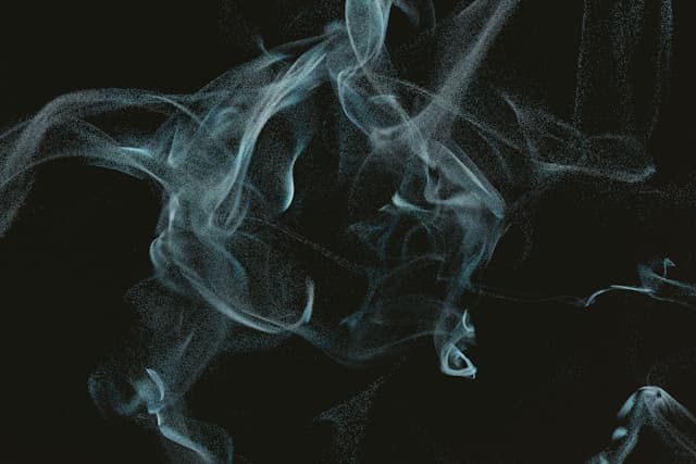 light smoke in the dark background